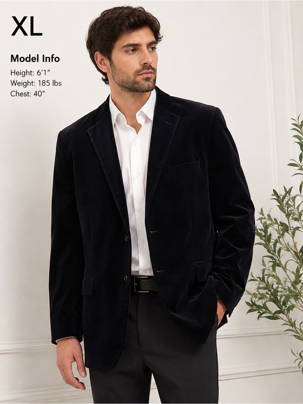 Alfani Black Velvet Sport Coat